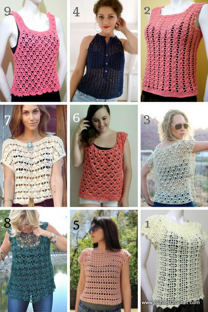 9 Crochet Summer Tops