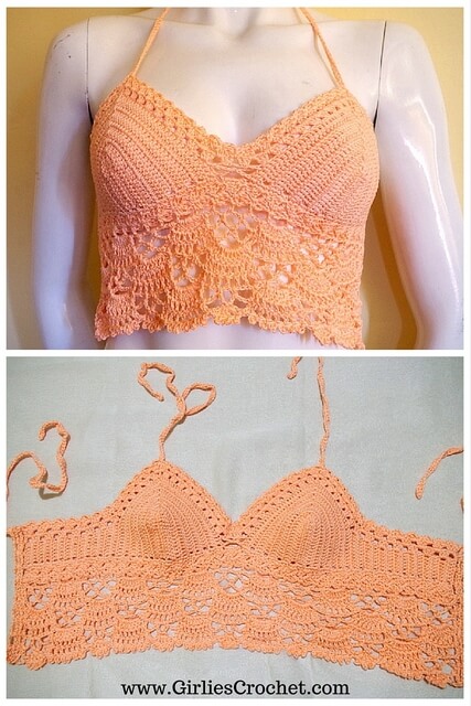 How to crochet lace crop top easy