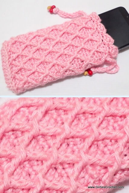 crochet cell phone pouch