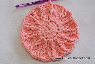 Crochet Peach Potholder